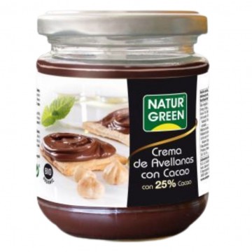 Crema Avellanas con Cacao SinGluten Bio 200g Natur-Green