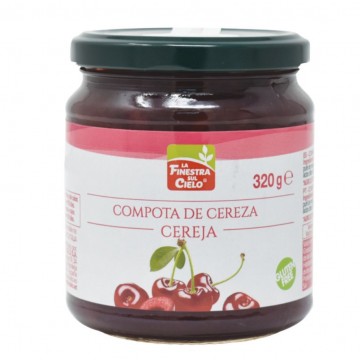 Compota de Cerezas Bio SinAzucar 320g La Finestra Sul Cielo