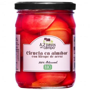 Ciruela en Almibar SinGluten Bio 500g A 2 Pasos del Campo