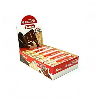 Chocolatina de Chocolate Blanco SinGluten SinAzucar 30uds Torras