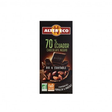 Chocolate Negro Ecuadro 70% Bio 100g Altereco