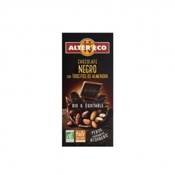 Chocolate Negro con Trocitos de Almendra Bio 100g Altereco