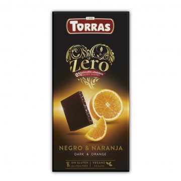 Chocolate Negro con Naranja Zero SinGluten Vegan 125g Torras