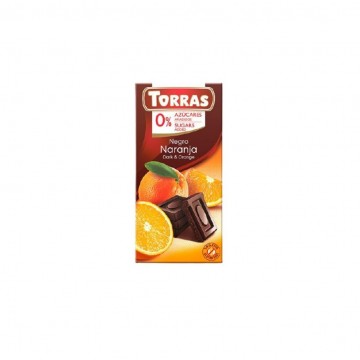 Chocolate Negro con Naranja SinGluten Vegan 75g Torras