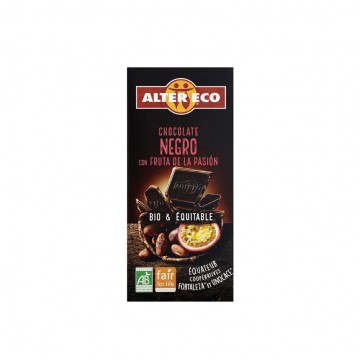 Chocolate Negro con Fruta Pasion Bio 100g Altereco