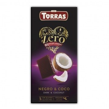 Chocolate Negro con Coco Zero SinGluten Vegan 125g Torras