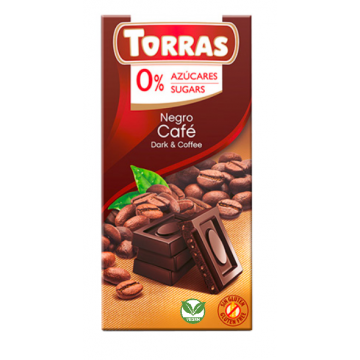 Chocolate Negro con Cafe SinGluten Vegan 75g Torras