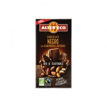 Chocolate Negro con Almendras Enteras Bio 200g Altereco