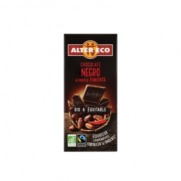 Chocolate negro al Punto de Pimienta Bio 100g Altereco