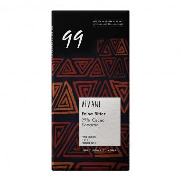 Chocolate Negro 99% Cacao Bio Vegan 80g Vivani