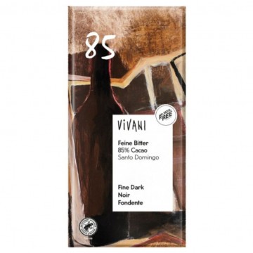 Chocolate Negro 85% Cacao con Azucar Integral Bio Vegan 100g Vivani