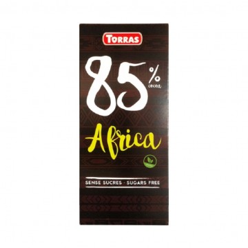 Chocolate Negro 85% Cacao Africa SinGluten Vegan 100g Torras