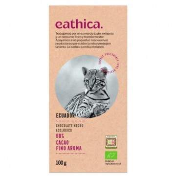 Chocolate Negro 80% Cacao Ecuador Bio 100g Eathica