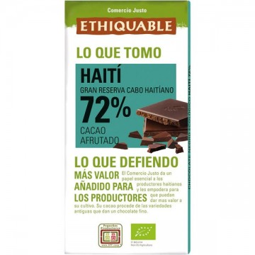 Chocolate Negro 72% Haiti Bio 100g Ethiquable