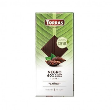 Chocolate Negro 56% con Stevia SinGluten Vegan 100g Torras