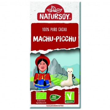 Chocolate Machu Picchu 100% Cacao Bio Vegan 100g Natursoy