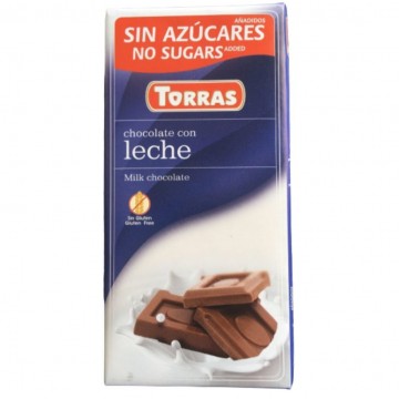 Chocolate Leche Maltitol SinGluten SinAzucar 75g Torras