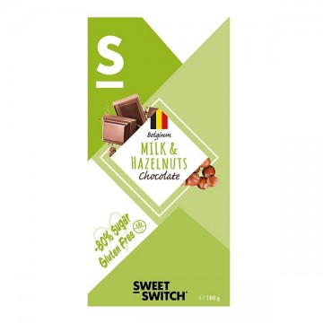 Chocolate con Leche y Avellanas SinGluten 100g Sweet Switch