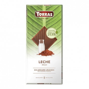 Chocolate con Leche con Stevia SinGluten 100g Torras