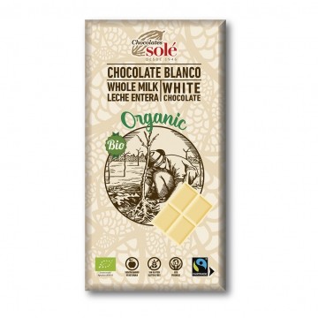 Chocolate Blanco SinGluten Bio 100g Chocolates Sole