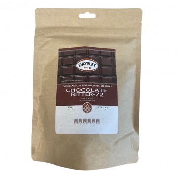 Chocolate Bitter 72% en gotas SinGluten 350g Dayelet