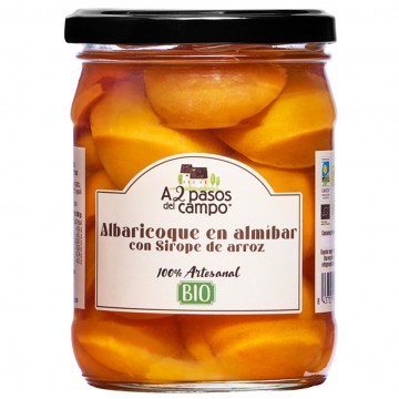 Albaricoque en almibar Bio 500g A 2 Pasos del Campo