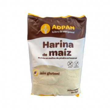 Harina de Maiz de Molino de Piedra SinGluten Vegan 1kg Adpan