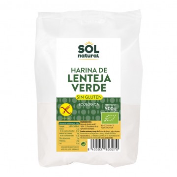 Harina de Lenteja Verde Vio SinGluten Bio 500g Solnatural