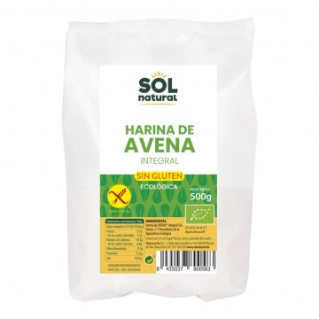 Harina de Avena Integral SinGluten Bio 500g Solnatural