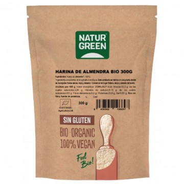 Harina de Almendra SinGluten Bio Vegan 300g Natur-Green