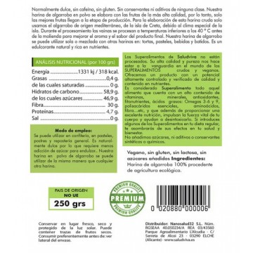 Harina de Algarroba SinGluten Vegan 250g Salud Viva