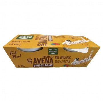 Postre de Avena Frutos Rojos Bio 2x125g Natur Green