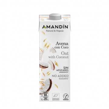 Bebida Vegetal de Avena con Coco Eco Vegan 6x1L Amandin