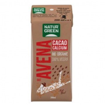 Bebida Vegetal de Avena con Calcio Choco Bio 24x200ml Natur-Green