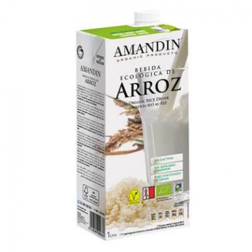 Bebida Vegetal de Arroz SinGluten Eco Vegan 6x1L Amandin