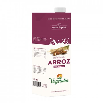 Bebida Vegetal de Arroz con Almendra Bio 10x1L Vegetalia