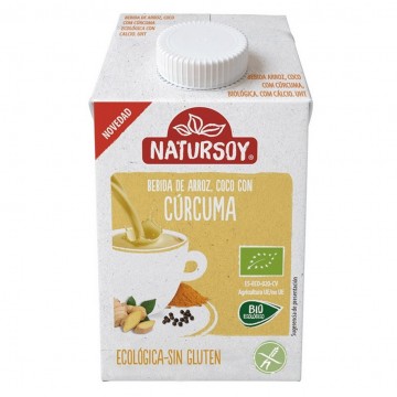 Bebida Vegetal de Arroz Coco y Curcuma SinGluten Bio Vegan 6x500ml Natursoy