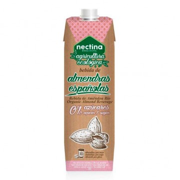 Bebida Vegetal de Almendra 0% Azucar Eco Vegan 12x1L Nectina