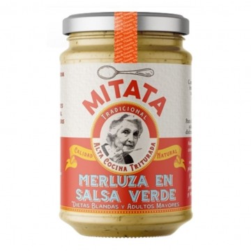 Tarrito Merluza en Salsa Verde Triturada 340g Mitata