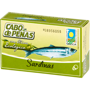 Sardinas en Aceite de Oliva Eco 125g Cabo De Peñas