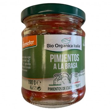 Pimientos a la Brasa en Aceite Vegan Bio 190g Bio Organica Italia