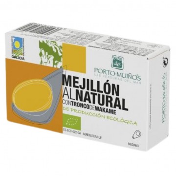 Mejillon al Natural con Wakame Eco 120g Porto Muiños