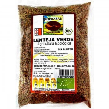 Lentejas Verdes SinGluten Bio 500g Bioprasad