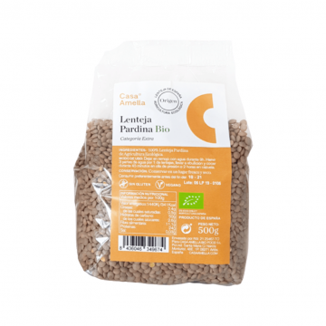 Lentejas Pardinas SinGluten Bio Vegan 500g Casa Amella