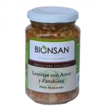 Lentejas con Arroz y Zanahoria Eco Vegan 220g Bionsan