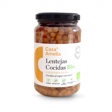 Lentejas Cocidas SinGluten Bio Vegan 390g Casa Amella