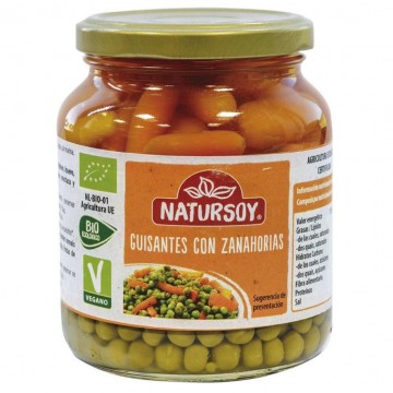 Guisantes con Zanahorias Vegan Bio 350ml Natursoy