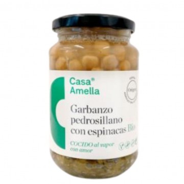 Garbanzos Pedrosillano con Espinacas SinGluten Bio Vegan 350g Casa Amella