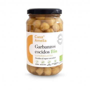 Garbanzos Cocidos SinGluten Bio Vegan 390g Casa Amella