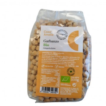 Garbanzo Bolsa SinGluten Bio Vegan 500g Casa Amella